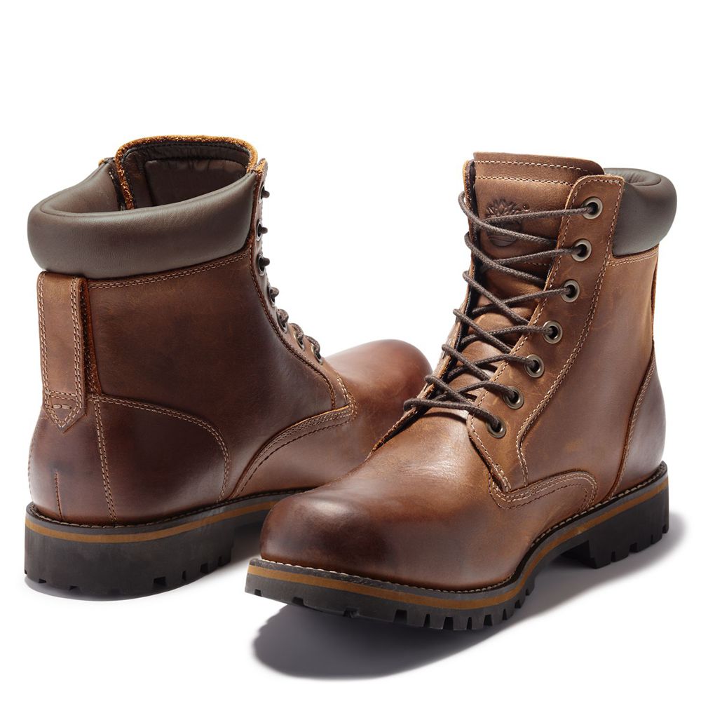 Bocanci 6-Inch Timberland Barbati Maro - Rugged Waterproof - Romania - OSKCPW389